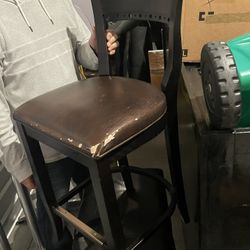 2 Solid Wood Bar Stools 