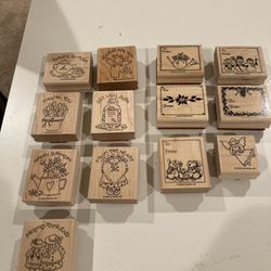 Stampin Up Wooden Stamps Set Of 13