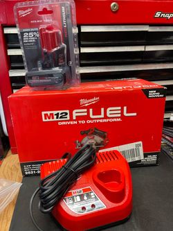 MILWAUKEE M12 FUEL 5-3/8 CIRCULAR SAW. #2521-20  and BATTERY 5.0 plus CHARGER NEW  (( read below ))
