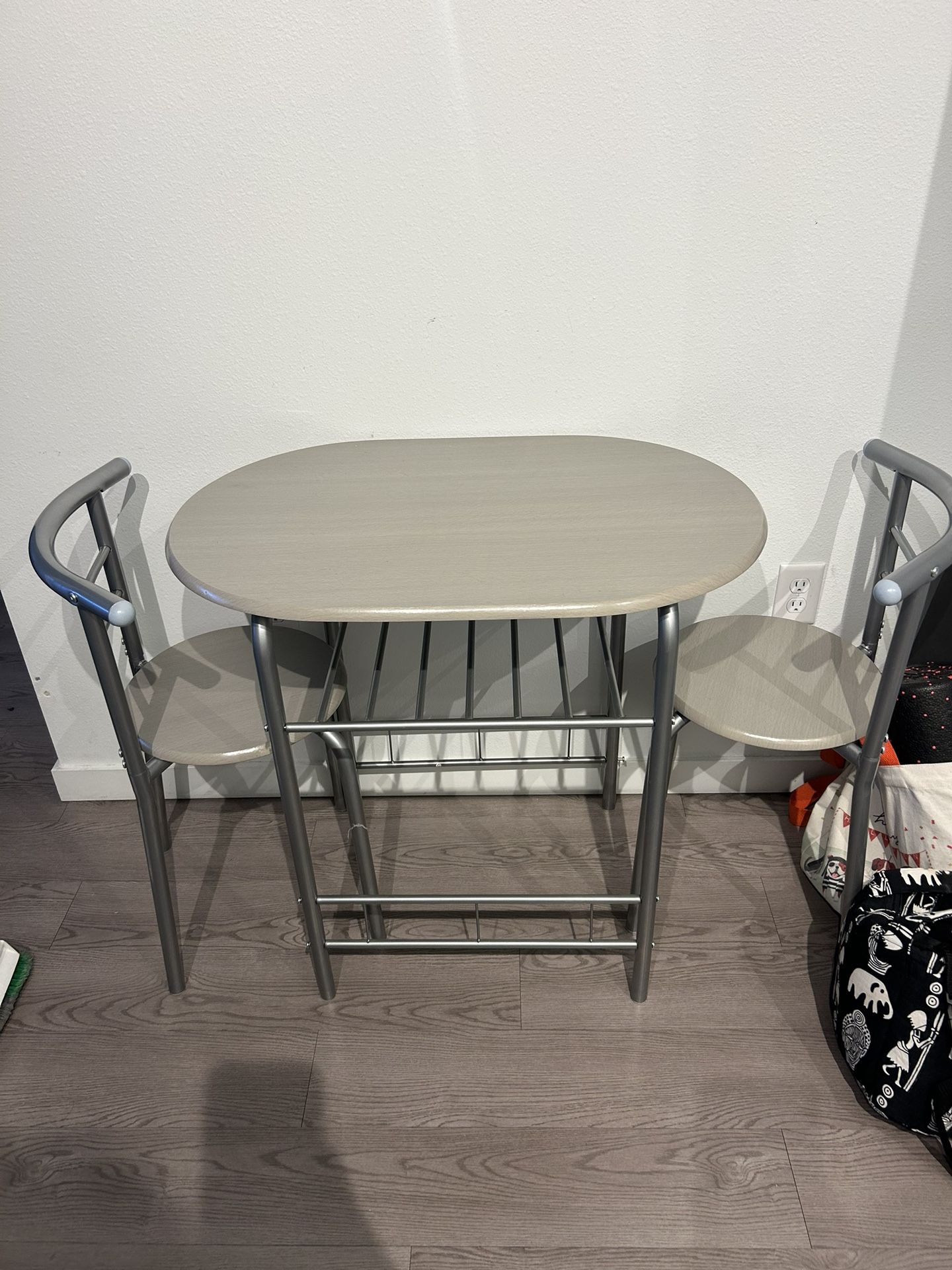 Space-Saving 3-Piece Dining Set (Table + 2 Chairs) – Great Condition