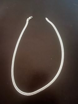 925 Sterling Silver Herringbone overlay Cuban Link Chain Necklace