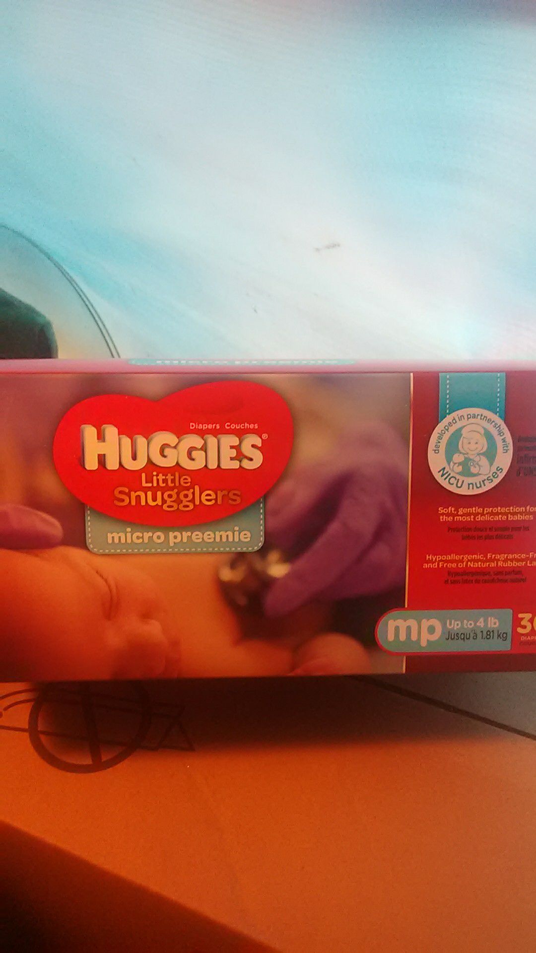 HUGGIES LITTLE SNUGGLERS MICRO PREEMIES ONLY $6.00 A BOX OF 30