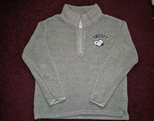 Girl's Peanuts 1/4 Zip Fleece Pullover, L(11-13)