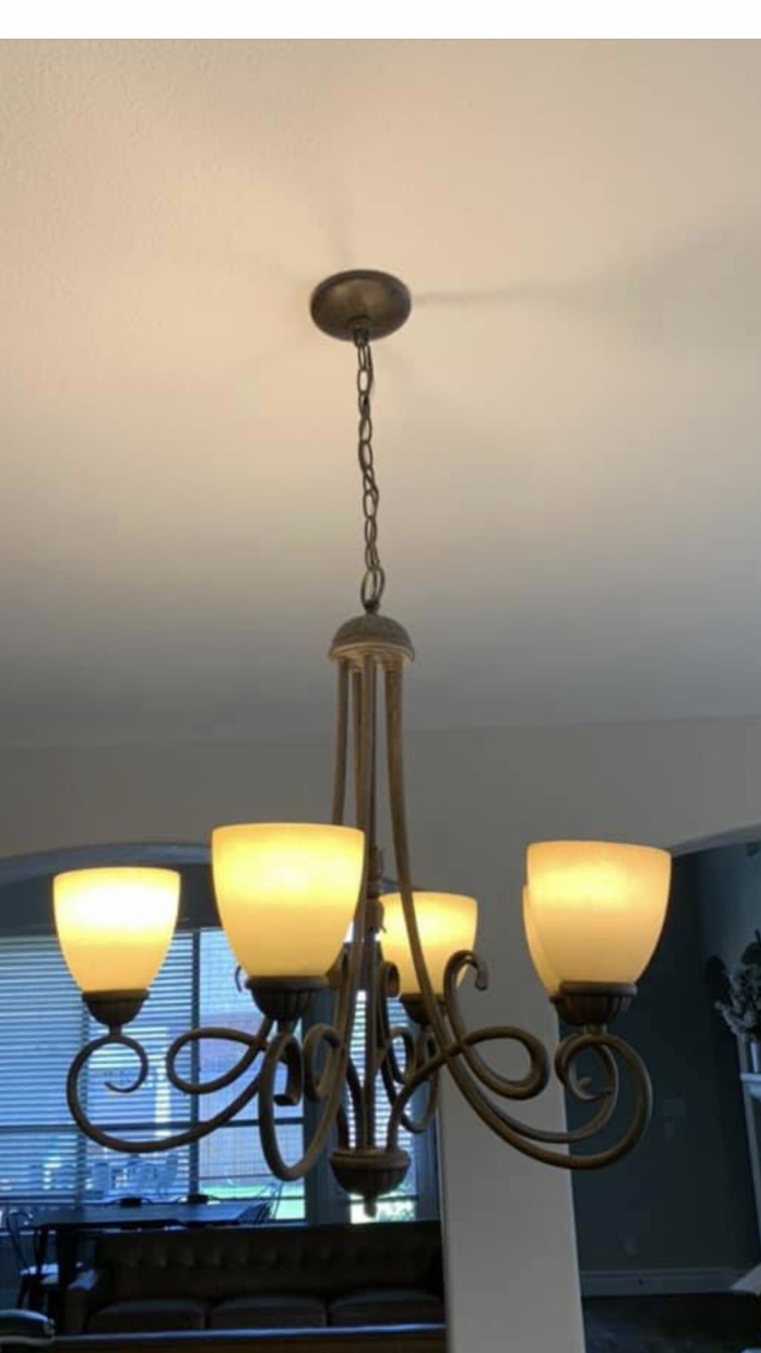 5 light chandelier hanging light