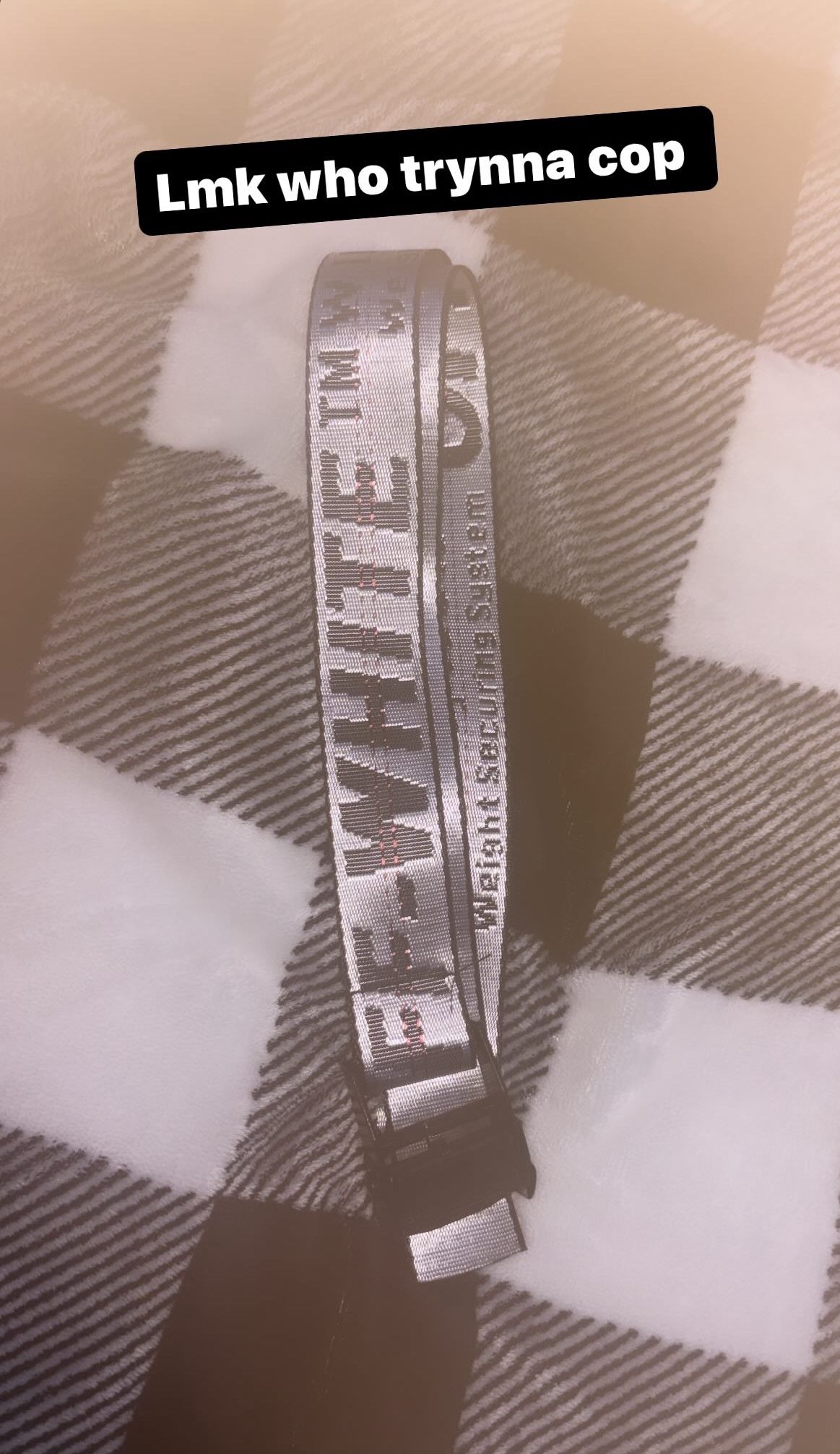 Grey Off White Belt