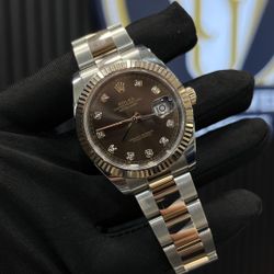 Rolex Datejust 41MM Chocolate Diamond Dial On Oyster Band