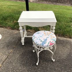 Shabby Chic Stool And Table