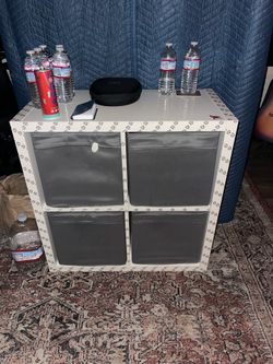 Small shelf for storage.