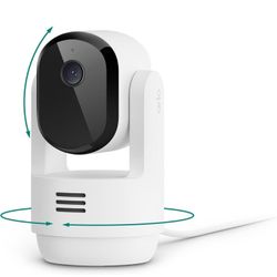 Security Camera 2K, Wired Plug-in Power, Person Recognition, Animal Detection, Animated Preview, 1-Month Secure Plan, Auto Motion Tracking, 1 Cam, Whi