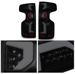 19-23 Chevy Silverado Smoke Black Full LED Tail Lights