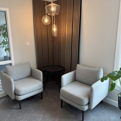 2 West elm chairs - Gray