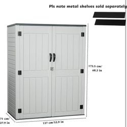 Vertical Resin Storage Shed, 60 Cuft Garden Tool Sheds & Outdoor Storage $200