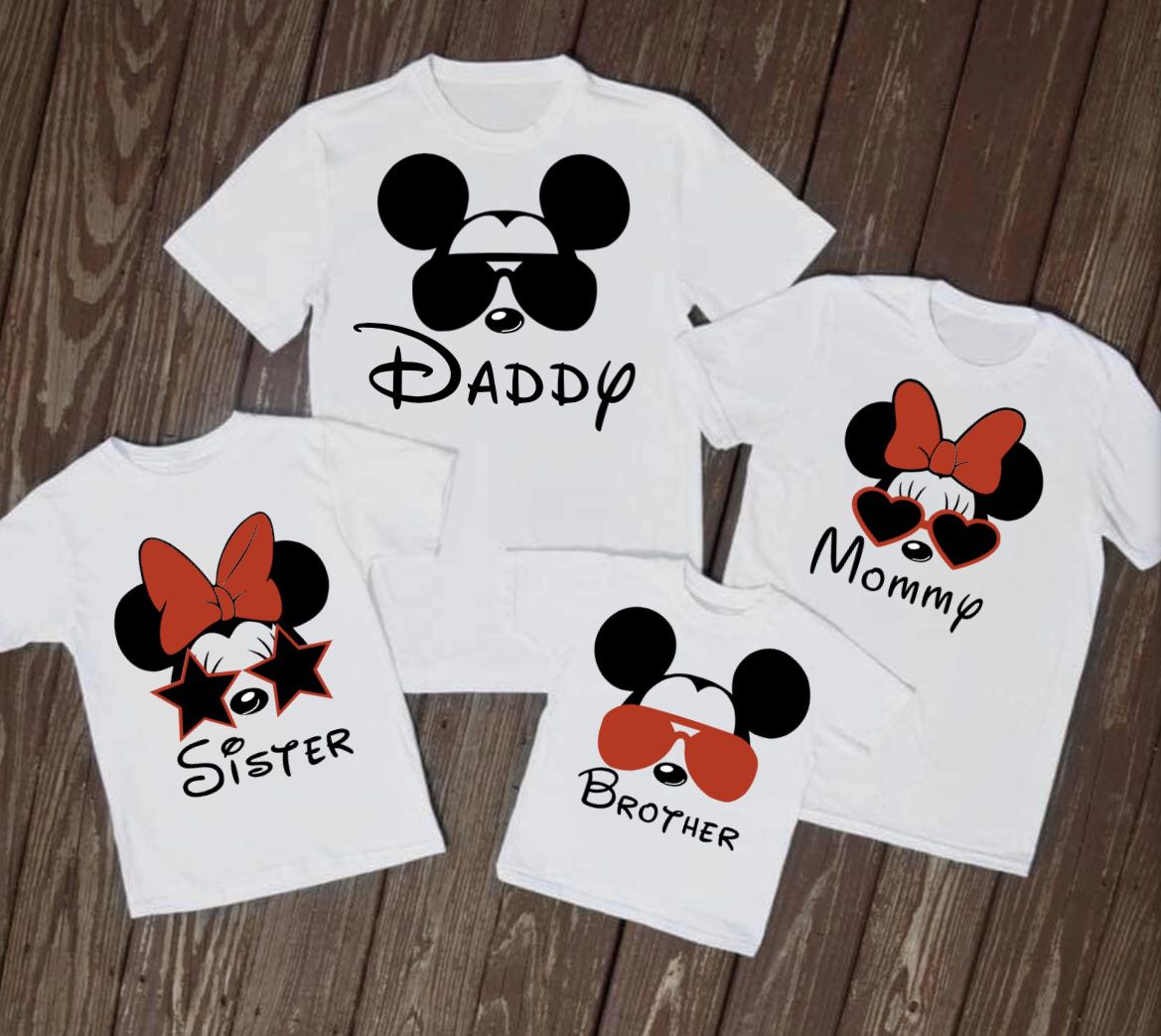 Mickey / Minnie Disney shirts for the family