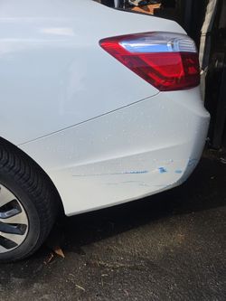 2015 Honda Accord Hybrid White Car Rear Bumper Cover