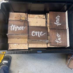 Rustic Table Numbers