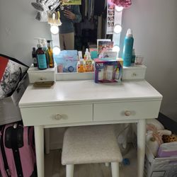 Makeup Vanity + Stool