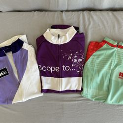 Pack of 3 Womens Cycling Jersey Shirts - Size Small