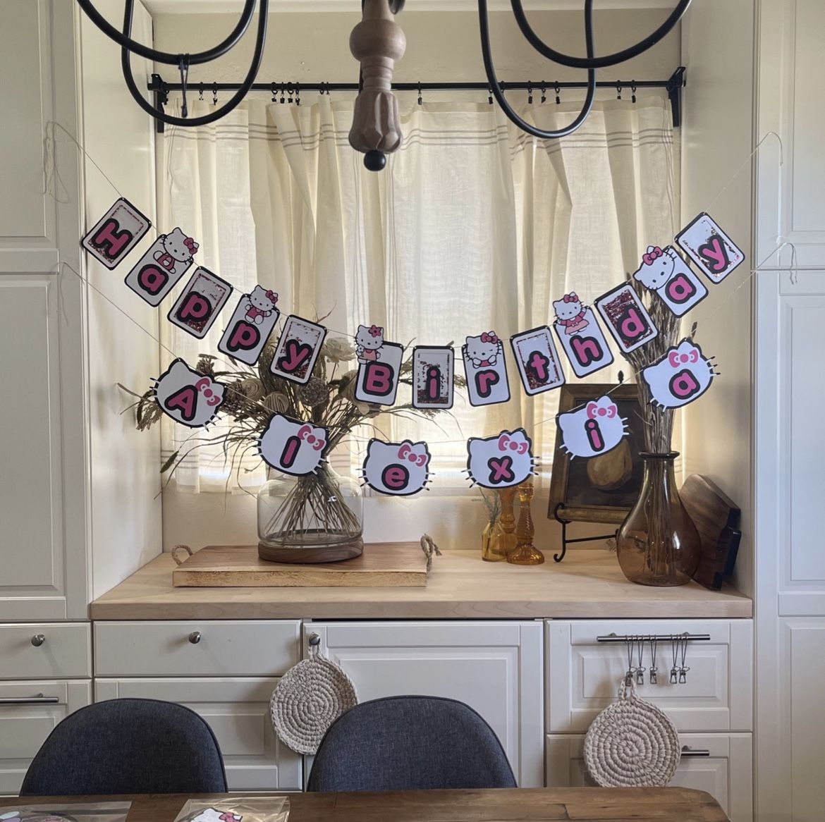 Hello Kitty Banner Any Name. Cricut Handmade. Let me know the name you want.