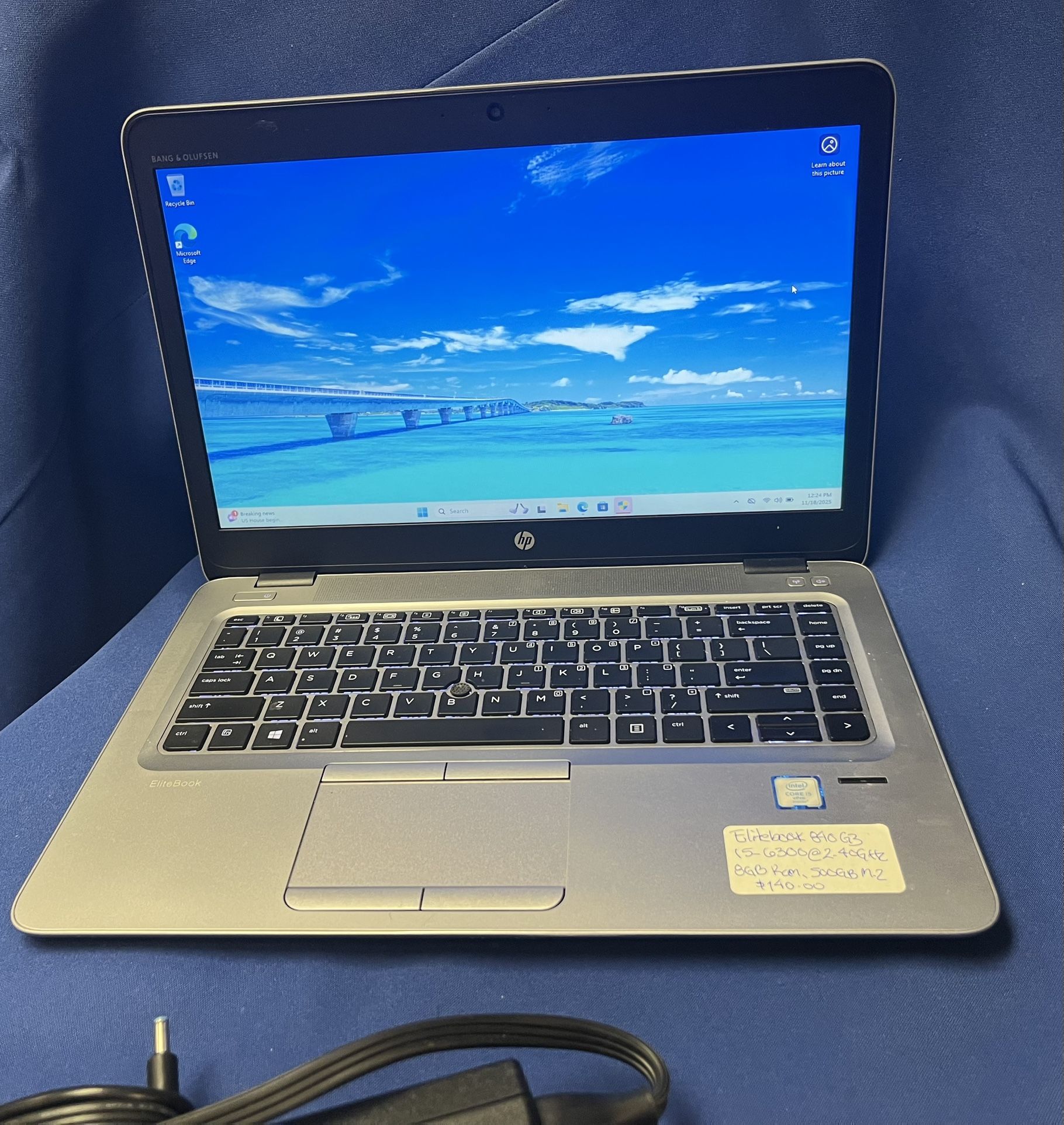 HP EliteBook 840 G3 Core i5-6300 2.4 GHz - 8Gb Ram - 500 Gb Nvme - Windows 11