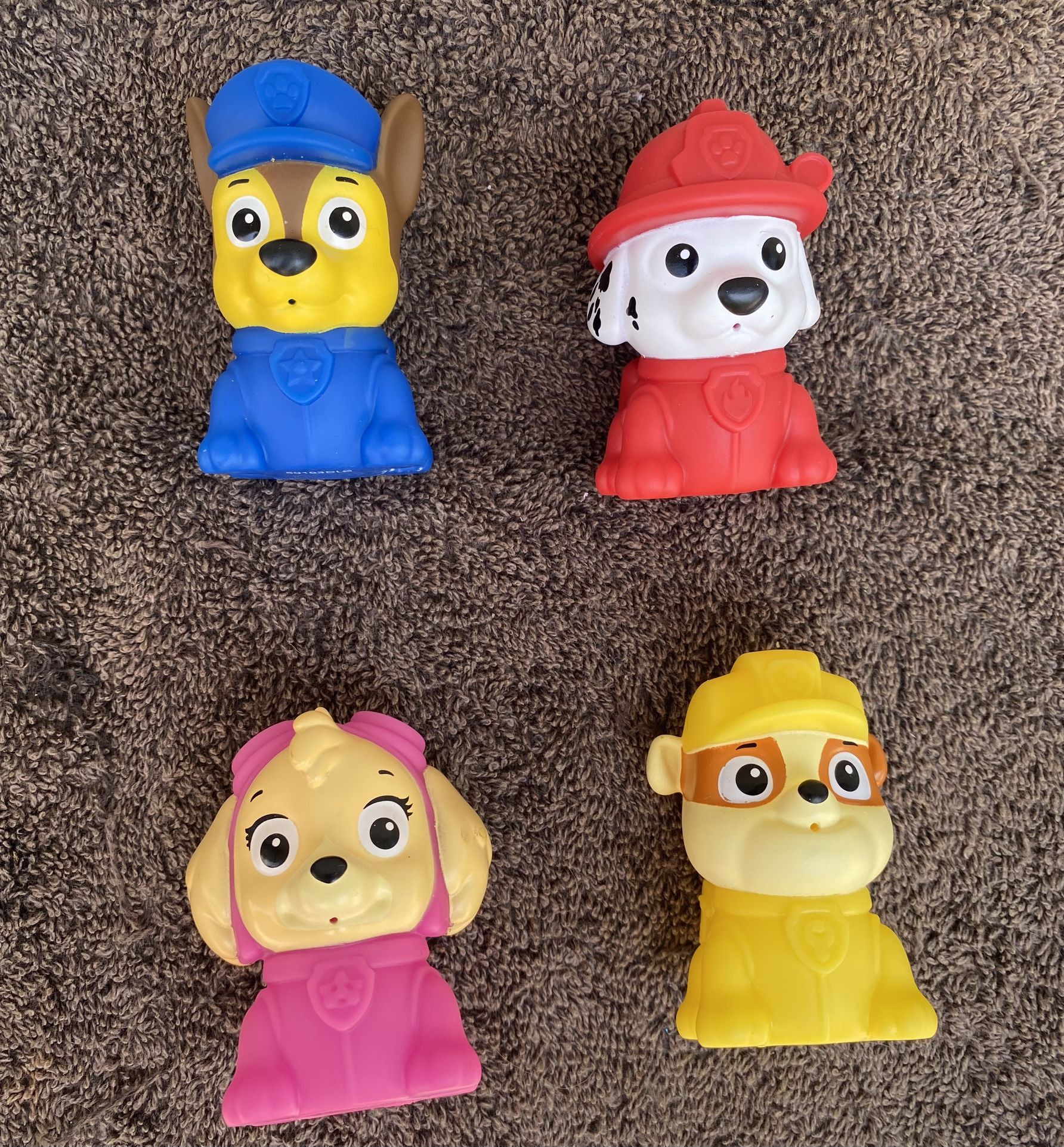 Nickelodeon Paw Patrol Squeezable Bath Toys 4 Piece Set