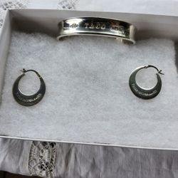 TIFFANY & CO. 1837 .925 BRACELET & EARRING SET8