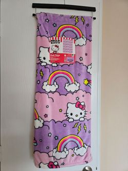 Hello Kitty Stormy Rainbow Plush Throw 50"x70" BLANKET VIRAL