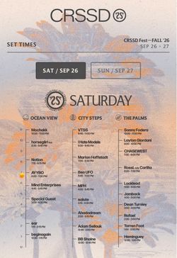 CRSSD Tickets - Saturday 9/26