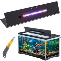 Aquarium Lid with LED Light – Brand New – 20" x 10"