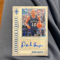 Derek Harper Signed NBA pheonix trading card
