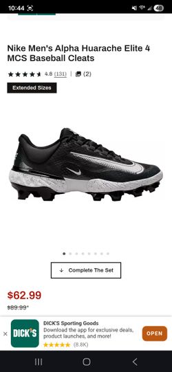 Nike Men's Alpha Huarache Elite 4 MCS Baseball Cleats Size 8 And 7