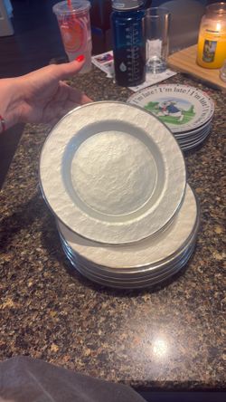 (8) pier one special edition medium plates