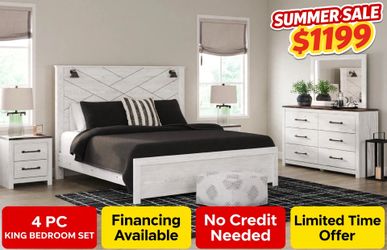 4 PC KING BEDROOM SET