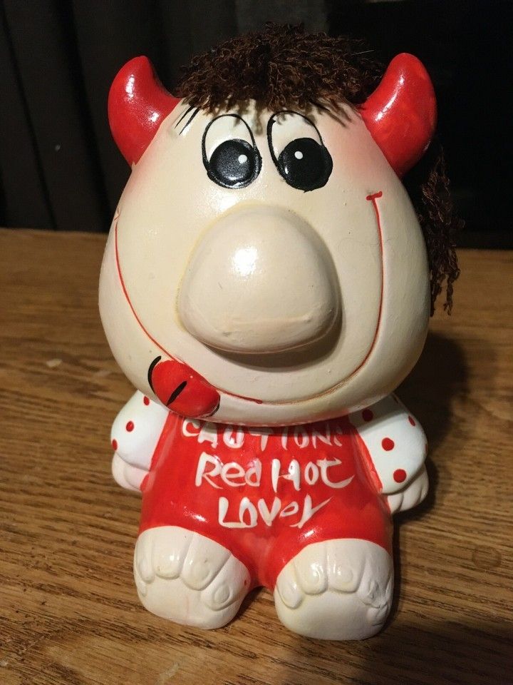Caution Red Hot Lover Devil Piggy Bank