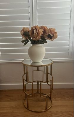Glass-top side table