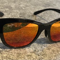 MAUI JIM Sunglasses Red and Orange Flash Lenses, Polarized, New !