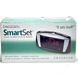 Emerson Research Smart Set Dual Auto Setting AM/FM Radio Alarm Clock # CKS5055