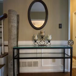 Two Consoles Table and The Mirror