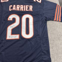 MARK CARRIER SIGNED Autograph Custom Jersey - Beckett Coa - Chicago Bears