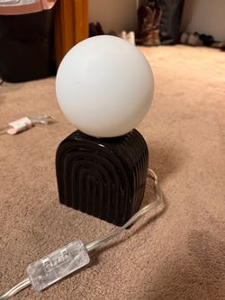 Black Ceramic Globe Table Lamp