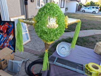 Green and yellow piñata