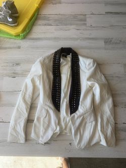 Forever 21 white and black blazer