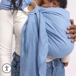 Wildbird Baby Ring Sling Carrier- Color Blue Grey