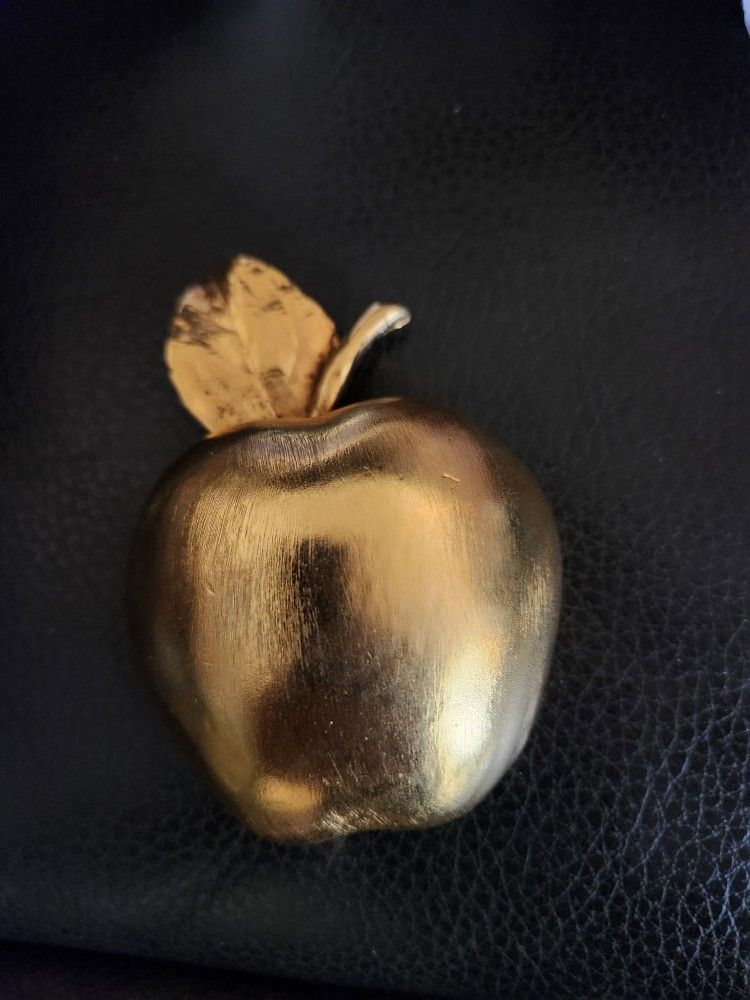 Half Apple Brass Paper Weight