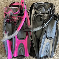 Man And Woman Snorkel Set.