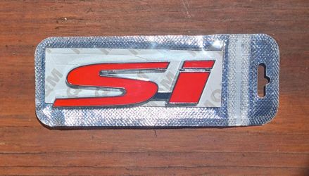 RED Honda Civic Si Rear Trunk Lid Hatch Badge Emblem Logo Universal Adhesive 90x25mm