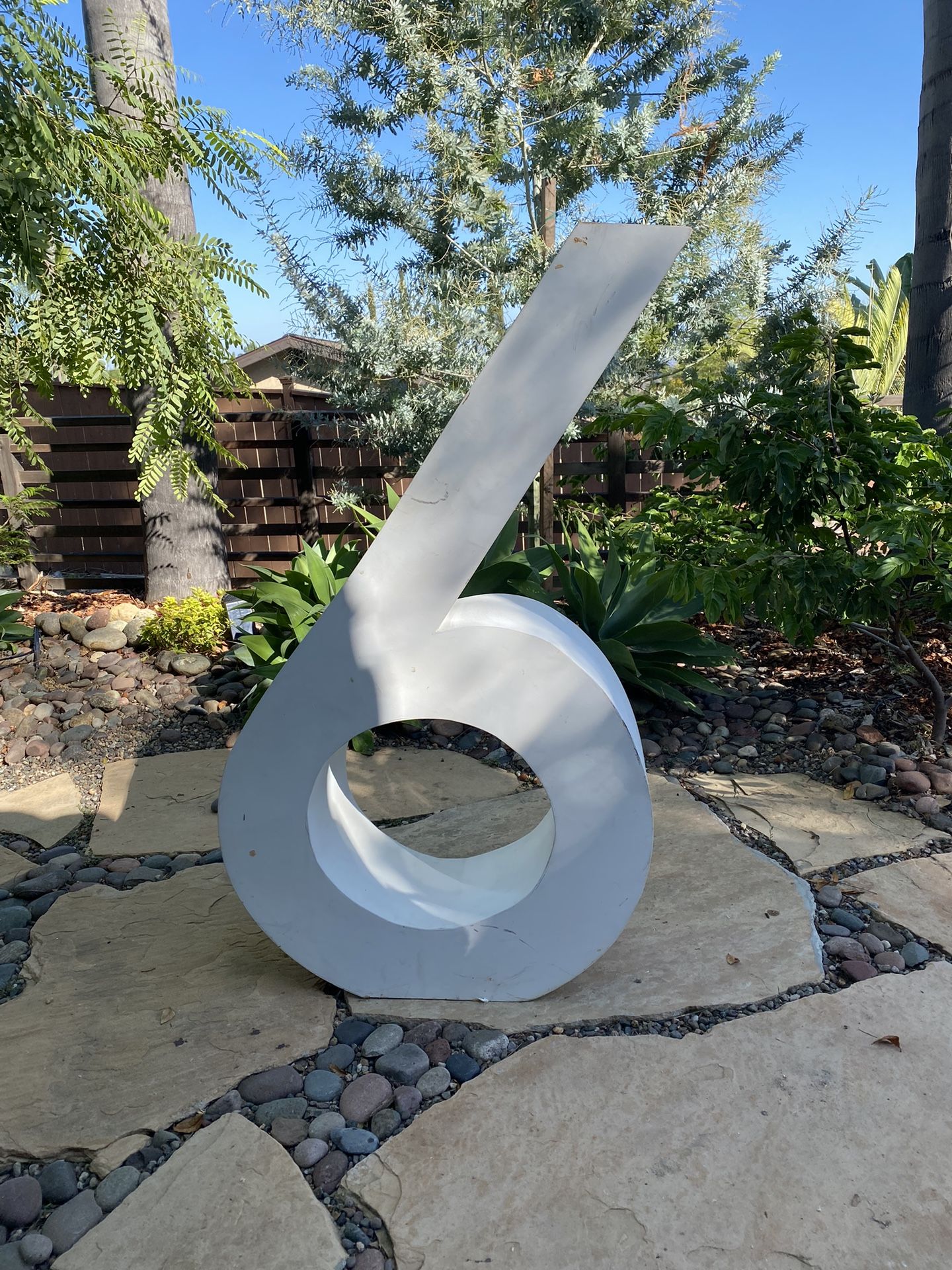 Large Wood Number Six Birthday Sign