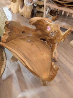 Live Edge Teak Root Wood Chair
