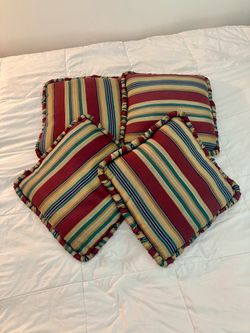Set Of 4 Throw Pillows 16” x 16” - Good Condition