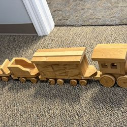 5 Car Toy Wooden Train Set