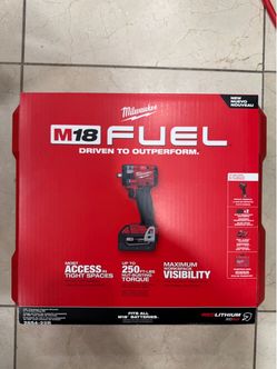 BRAND NEW/SEALED Milwaukee Compact Impact Wrench Full Kit M18 FUEL 18V Brushless Cordless 3/8 in. with Friction Ring Kit, Resistant Batteries